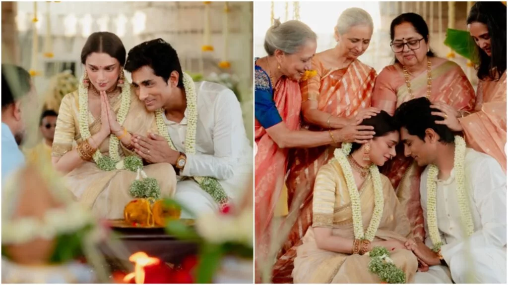 Aditi Rao Hydari and Siddharth Tie the Knot : First Photos of the Newlyweds Go Viral 4 Aditi Rao Hydari and Siddharth